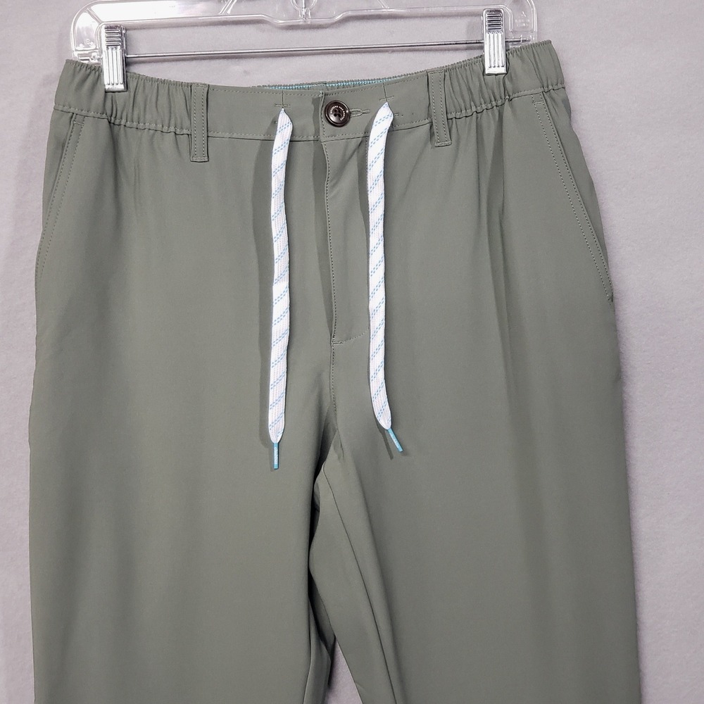 Chubbies Men's M New Avenue Khaki Green‎ Stretch Pants Elastic Waist Drawstring
